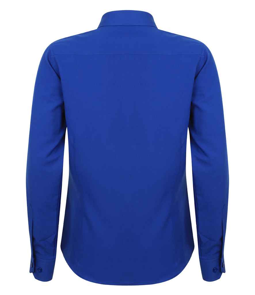 Henbury Ladies Long Sleeve Wicking Shirt in by Henbury — Custom branded clothing by Print Press, featuring premium embroidery produced in our specialist print lab in the UK.
