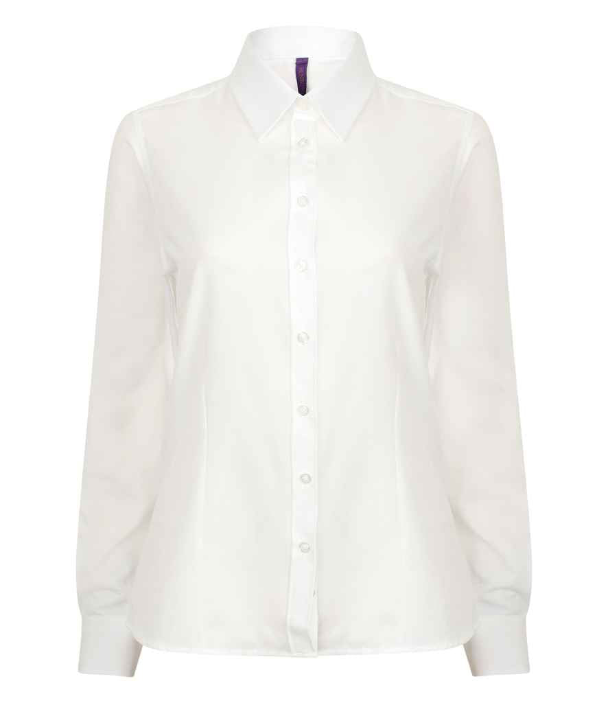Henbury Ladies Long Sleeve Wicking Shirt in by Henbury — Custom branded clothing by Print Press, featuring premium embroidery produced in our specialist print lab in the UK.