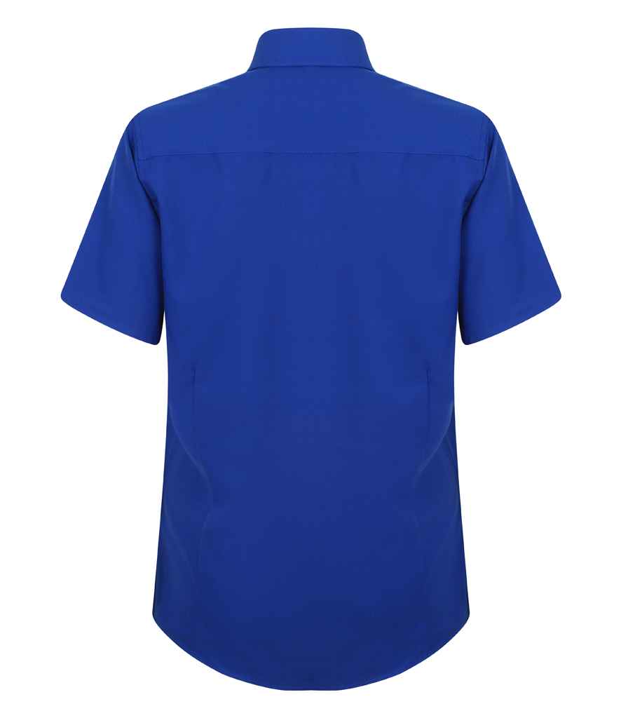 Henbury Ladies Short Sleeve Wicking Shirt in by Henbury — Custom branded clothing by Print Press, featuring premium embroidery produced in our specialist print lab in the UK.