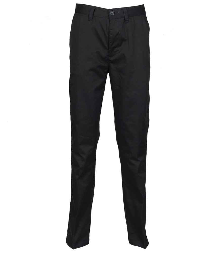 Henbury 65/35 Flat Fronted Chino Trousers in by Henbury — Custom branded clothing by Print Press, featuring premium embroidery produced in our specialist print lab in the UK.