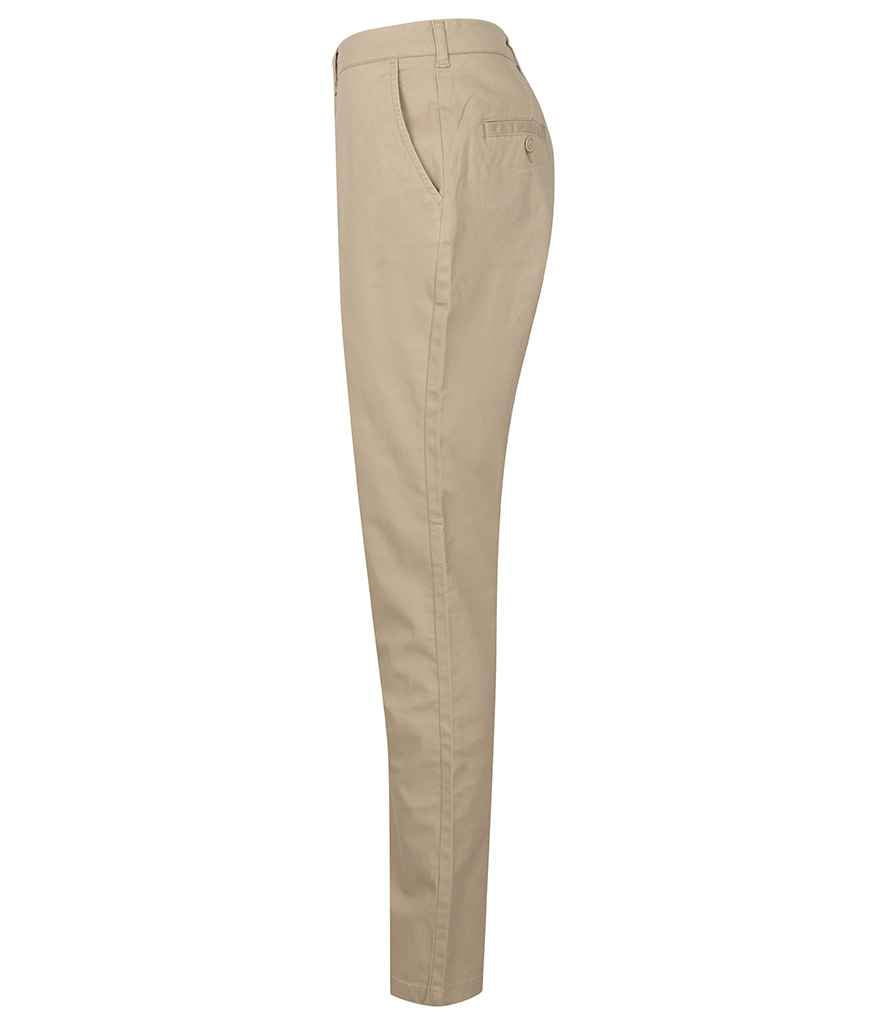 Henbury Ladies Stretch Chino Trousers in by Henbury — Custom branded clothing by Print Press, featuring premium embroidery produced in our specialist print lab in the UK.