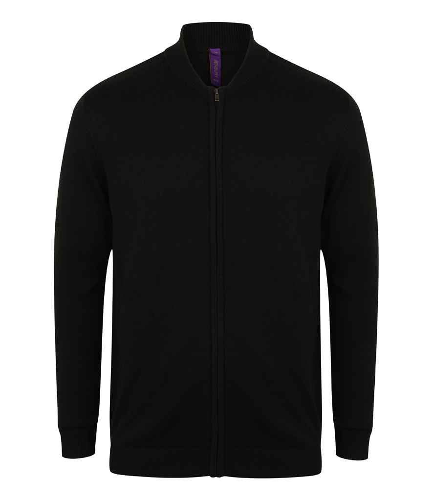 Henbury Unisex Zip Through Cardigan in by Henbury — Custom branded clothing by Print Press, featuring premium embroidery produced in our specialist print lab in the UK.