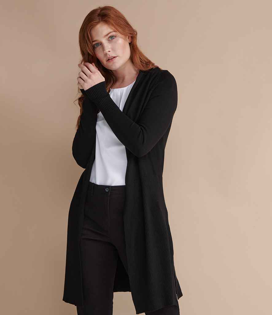 Henbury Ladies Longline Open Cardigan in by Henbury — Custom branded clothing by Print Press, featuring premium embroidery produced in our specialist print lab in the UK.