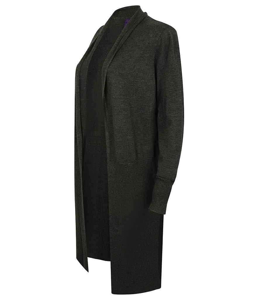 Henbury Ladies Longline Open Cardigan in by Henbury — Custom branded clothing by Print Press, featuring premium embroidery produced in our specialist print lab in the UK.