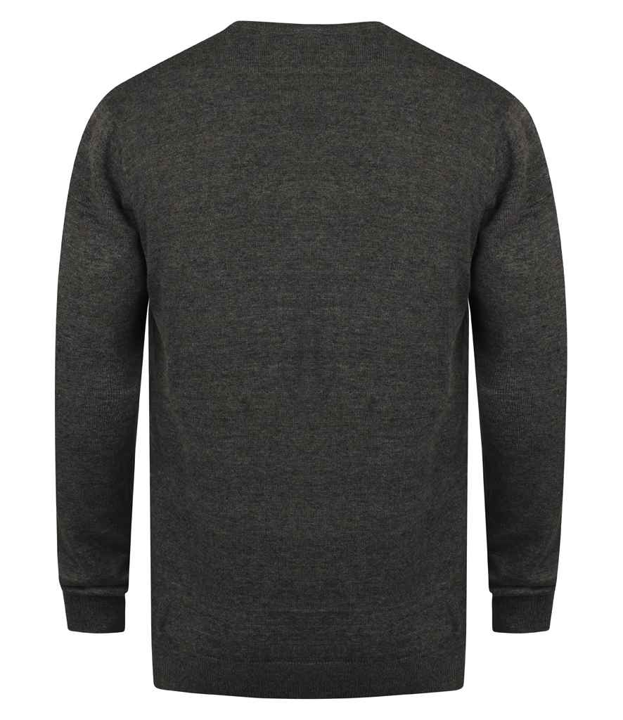 Henbury Lightweight Cotton Acrylic V Neck Sweater in by Henbury — Custom branded clothing by Print Press, featuring premium embroidery produced in our specialist print lab in the UK.