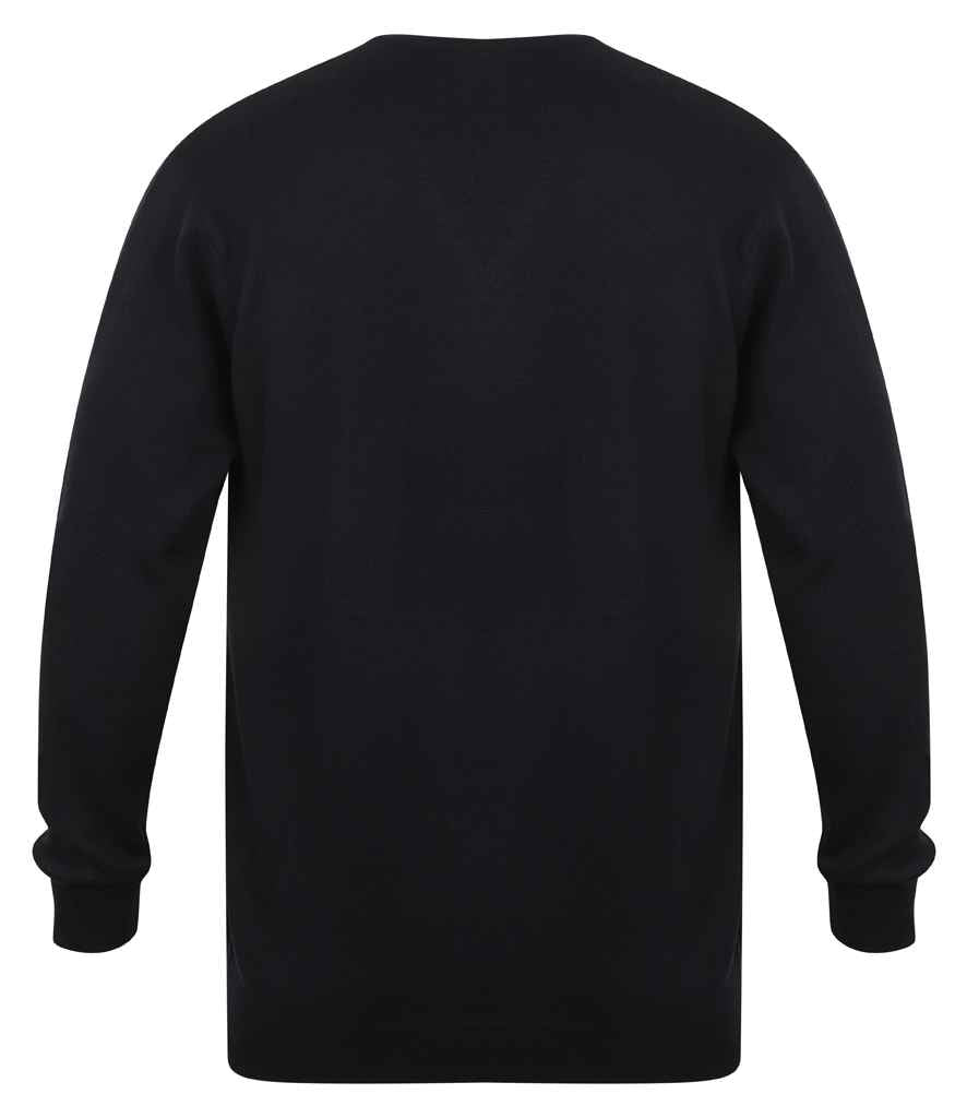 Henbury Lightweight Cotton Acrylic V Neck Sweater in by Henbury — Custom branded clothing by Print Press, featuring premium embroidery produced in our specialist print lab in the UK.