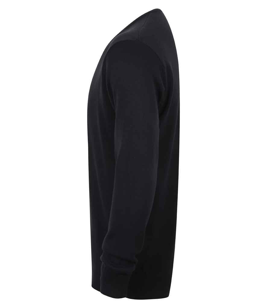 Henbury Lightweight Cotton Acrylic V Neck Sweater in by Henbury — Custom branded clothing by Print Press, featuring premium embroidery produced in our specialist print lab in the UK.
