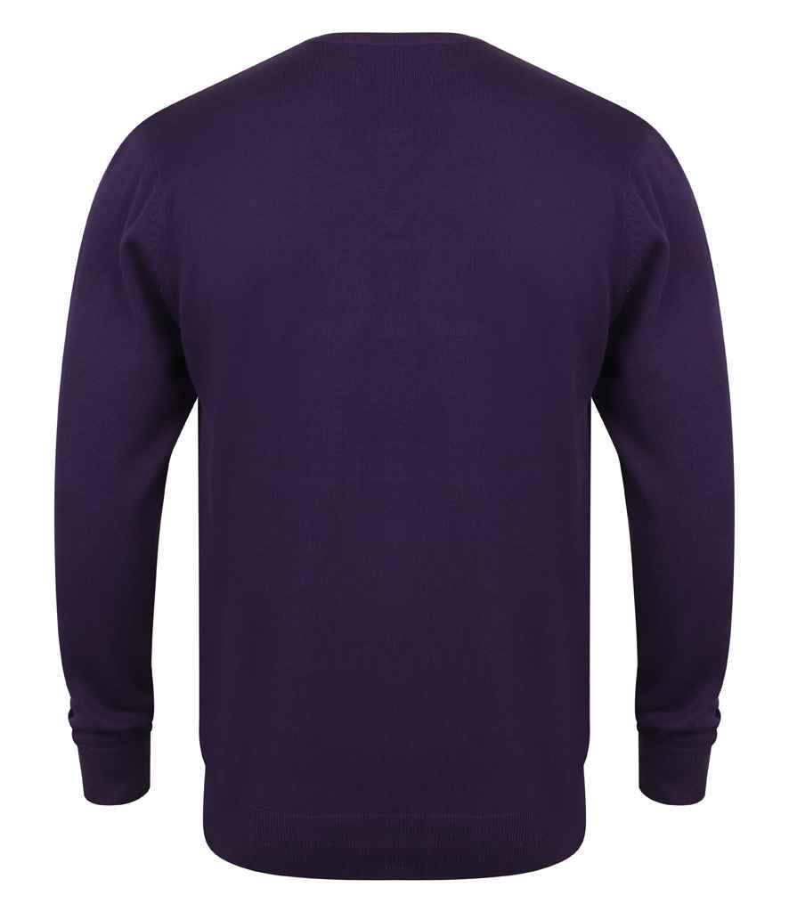 Henbury Lightweight Cotton Acrylic V Neck Sweater in by Henbury — Custom branded clothing by Print Press, featuring premium embroidery produced in our specialist print lab in the UK.