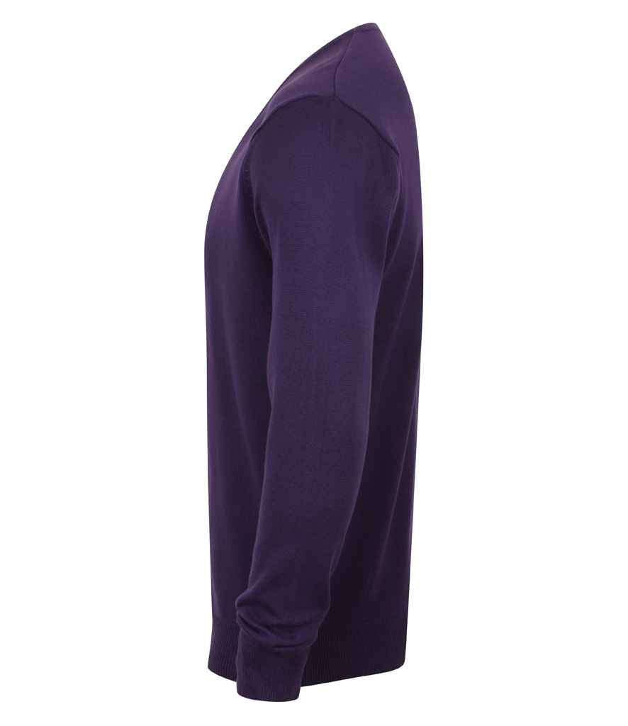 Henbury Lightweight Cotton Acrylic V Neck Sweater in by Henbury — Custom branded clothing by Print Press, featuring premium embroidery produced in our specialist print lab in the UK.