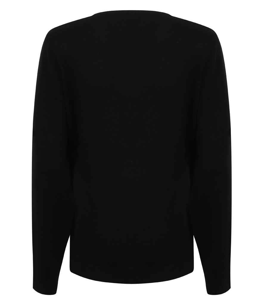 Henbury Ladies Lightweight Cotton Acrylic V Neck Sweater in by Henbury — Custom branded clothing by Print Press, featuring premium embroidery produced in our specialist print lab in the UK.