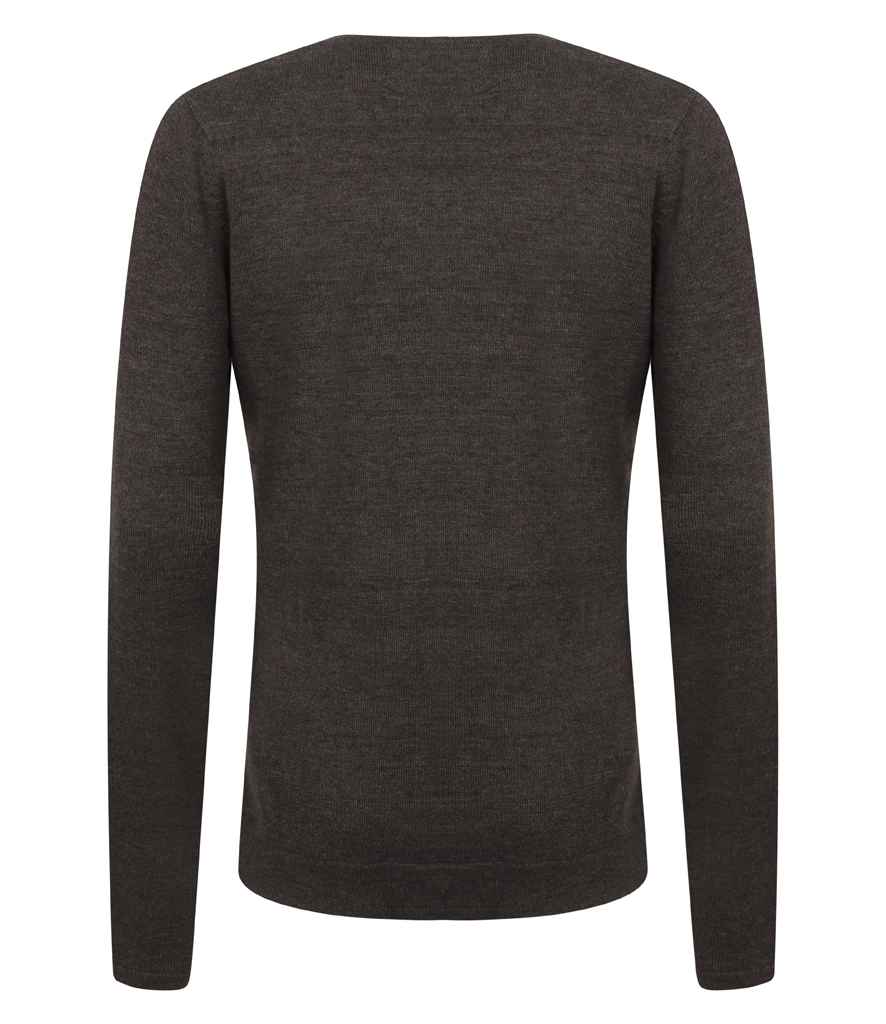 Henbury Ladies Lightweight Cotton Acrylic V Neck Sweater in by Henbury — Custom branded clothing by Print Press, featuring premium embroidery produced in our specialist print lab in the UK.