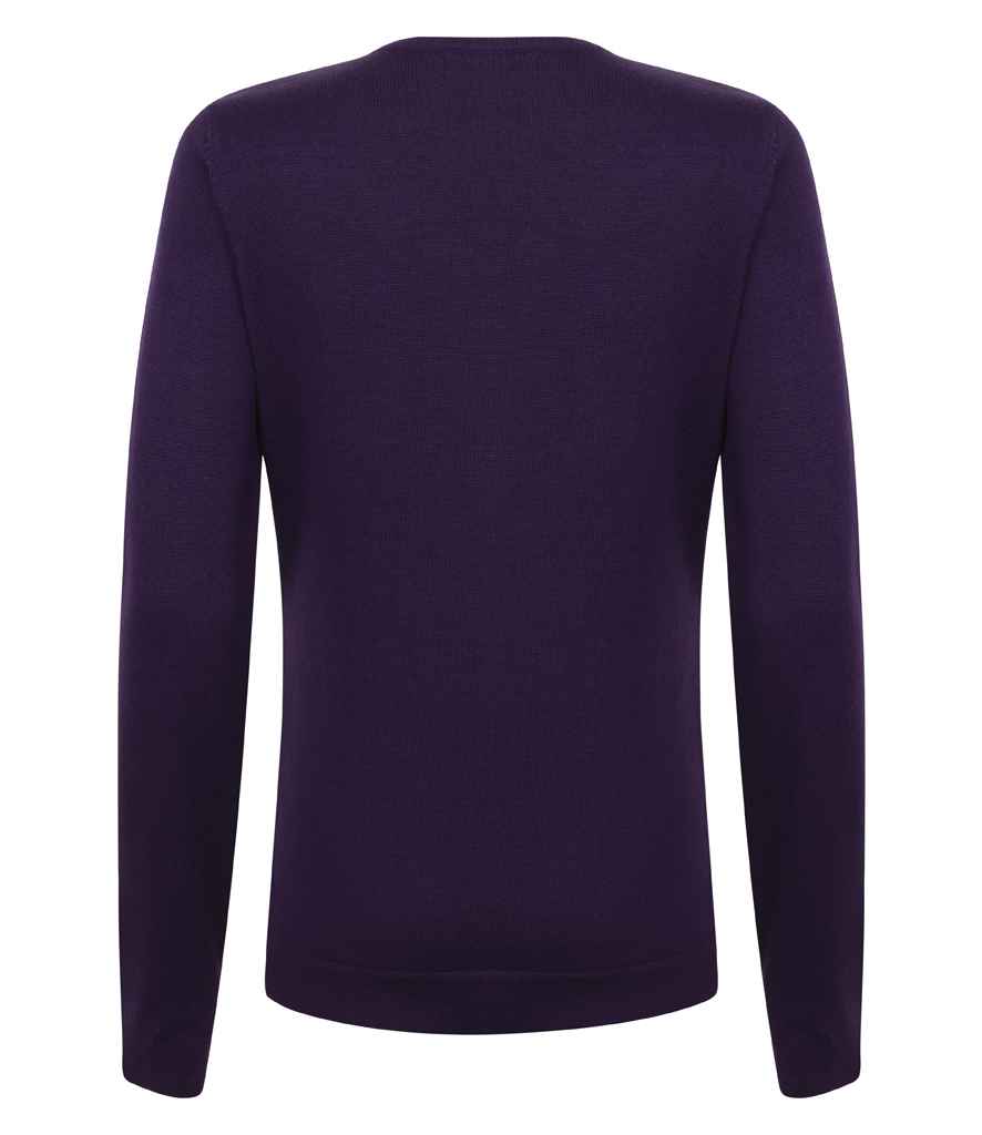 Henbury Ladies Lightweight Cotton Acrylic V Neck Sweater in by Henbury — Custom branded clothing by Print Press, featuring premium embroidery produced in our specialist print lab in the UK.