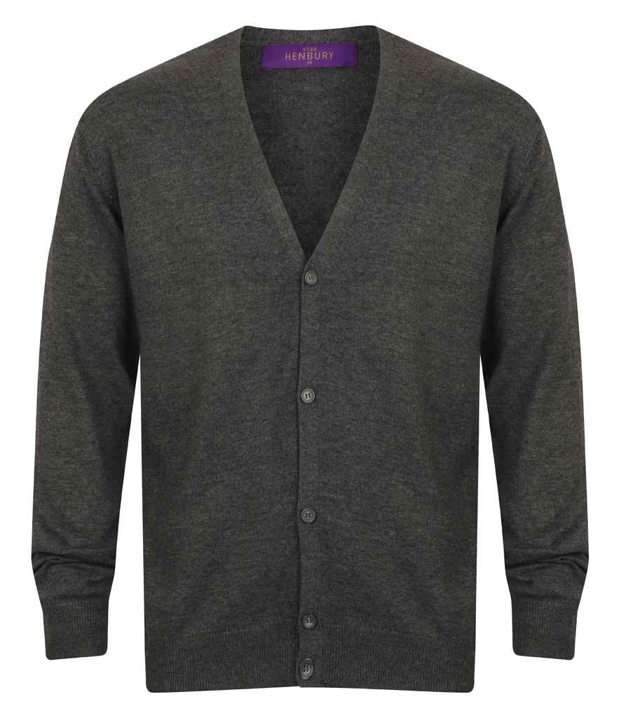 Henbury Lightweight Cotton Acrylic V Neck Cardigan in by Henbury — Custom branded clothing by Print Press, featuring premium embroidery produced in our specialist print lab in the UK.