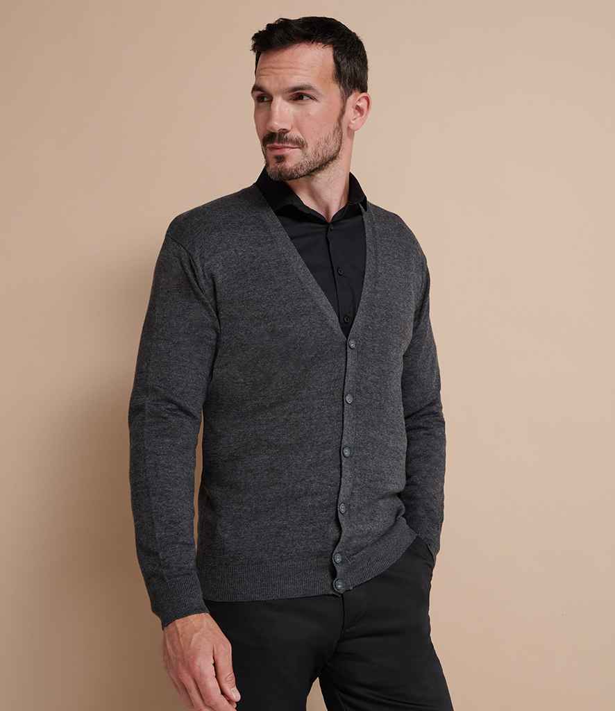 Henbury Lightweight Cotton Acrylic V Neck Cardigan in by Henbury — Custom branded clothing by Print Press, featuring premium embroidery produced in our specialist print lab in the UK.