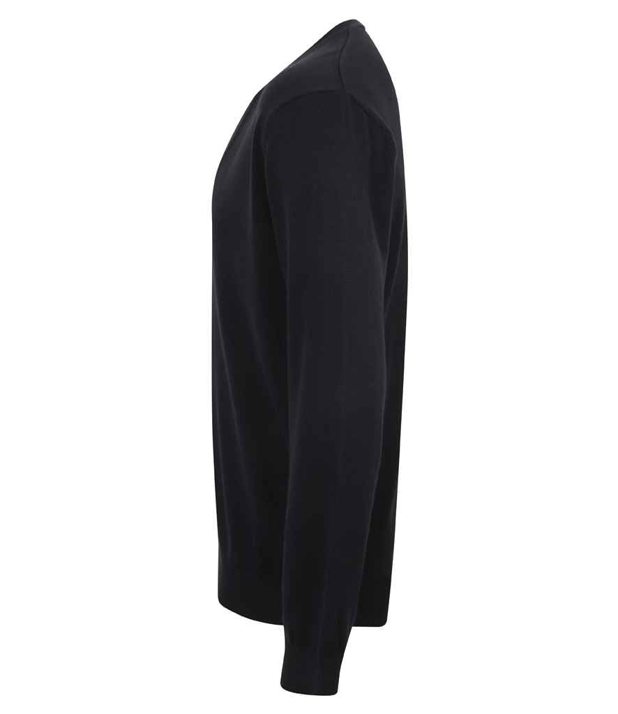 Henbury Lightweight Cotton Acrylic V Neck Cardigan in by Henbury — Custom branded clothing by Print Press, featuring premium embroidery produced in our specialist print lab in the UK.