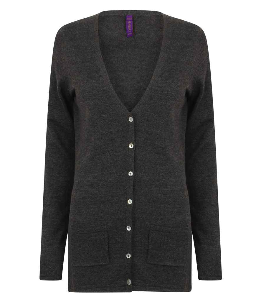 Henbury Ladies Cotton Acrylic V Neck Cardigan in by Henbury — Custom branded clothing by Print Press, featuring premium embroidery produced in our specialist print lab in the UK.