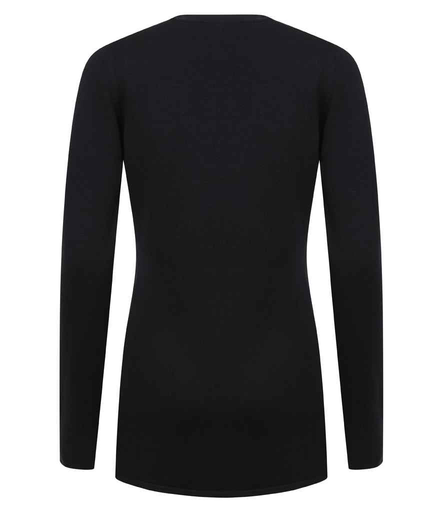 Henbury Ladies Cotton Acrylic V Neck Cardigan in by Henbury — Custom branded clothing by Print Press, featuring premium embroidery produced in our specialist print lab in the UK.