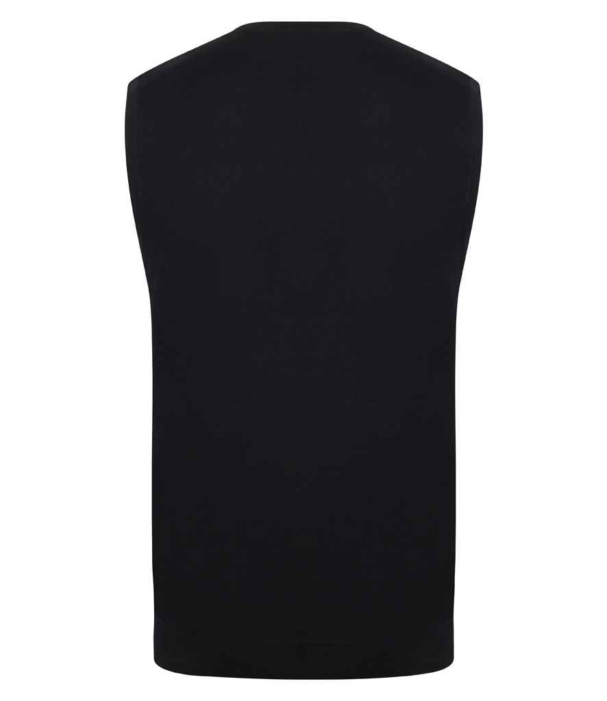 Henbury Lightweight Sleeveless Cotton Acrylic V Neck Sweater in by Henbury — Custom branded clothing by Print Press, featuring premium embroidery produced in our specialist print lab in the UK.
