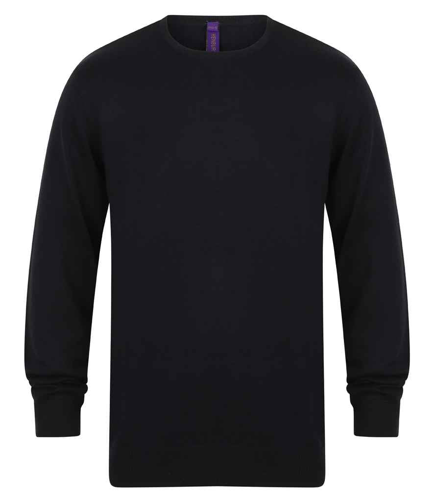 Henbury Lightweight Cotton Acrylic Crew Neck Sweater in by Henbury — Custom branded clothing by Print Press, featuring premium embroidery produced in our specialist print lab in the UK.