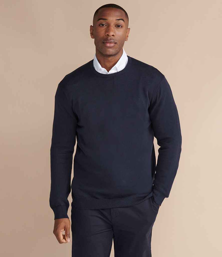 Henbury Lightweight Cotton Acrylic Crew Neck Sweater in by Henbury — Custom branded clothing by Print Press, featuring premium embroidery produced in our specialist print lab in the UK.