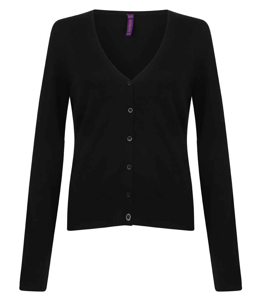 Henbury Ladies Lightweight V Neck Cardigan in by Henbury — Custom branded clothing by Print Press, featuring premium embroidery produced in our specialist print lab in the UK.