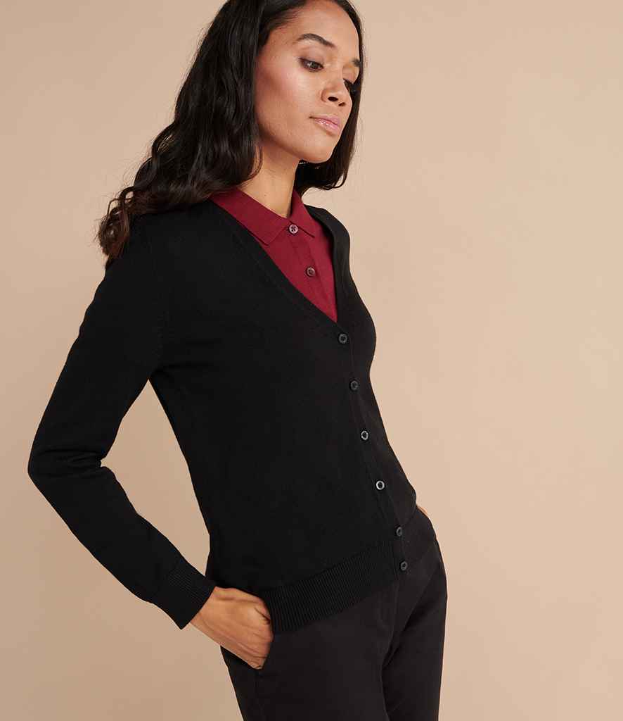 Henbury Ladies Lightweight V Neck Cardigan in by Henbury — Custom branded clothing by Print Press, featuring premium embroidery produced in our specialist print lab in the UK.