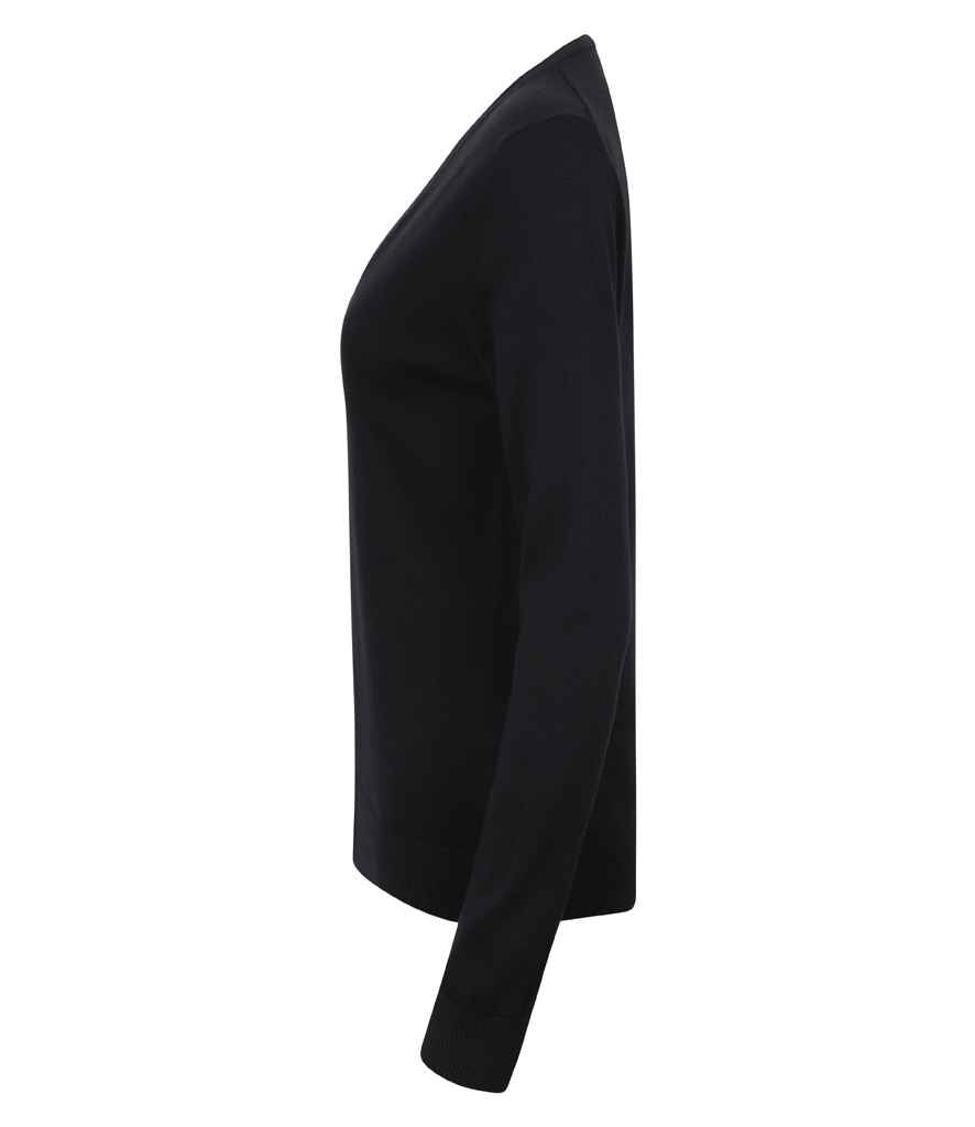 Henbury Ladies Lightweight V Neck Cardigan in by Henbury — Custom branded clothing by Print Press, featuring premium embroidery produced in our specialist print lab in the UK.