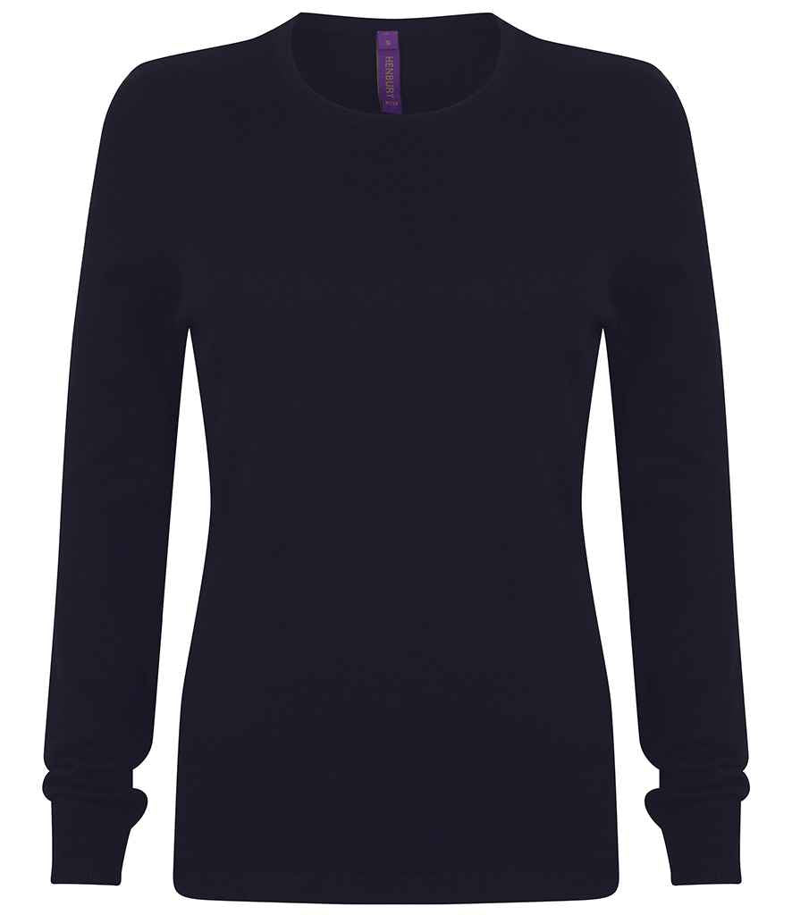 Henbury Ladies Crew Neck Sweater in by Henbury — Custom branded clothing by Print Press, featuring premium embroidery produced in our specialist print lab in the UK.