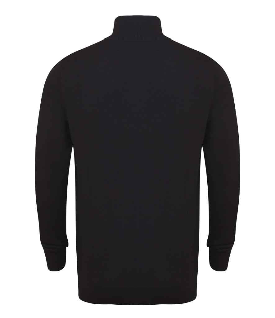 Henbury Zip Neck Sweater in by Henbury — Custom branded clothing by Print Press, featuring premium embroidery produced in our specialist print lab in the UK.