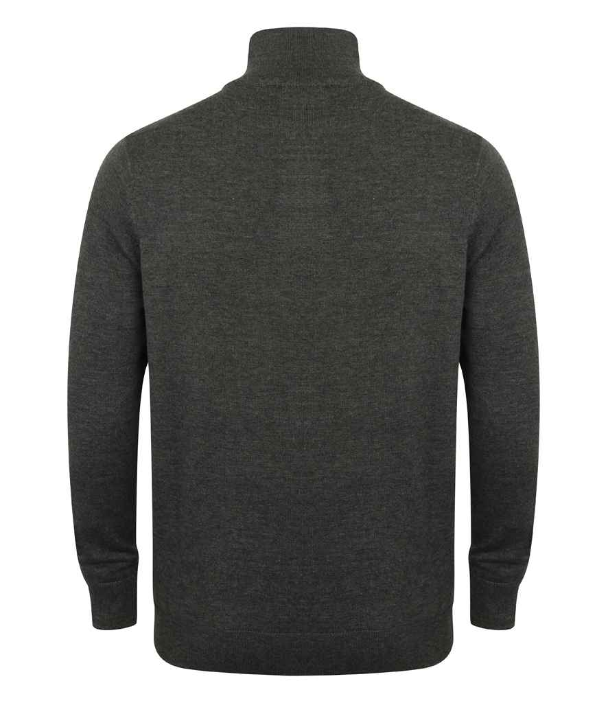 Henbury Zip Neck Sweater in by Henbury — Custom branded clothing by Print Press, featuring premium embroidery produced in our specialist print lab in the UK.
