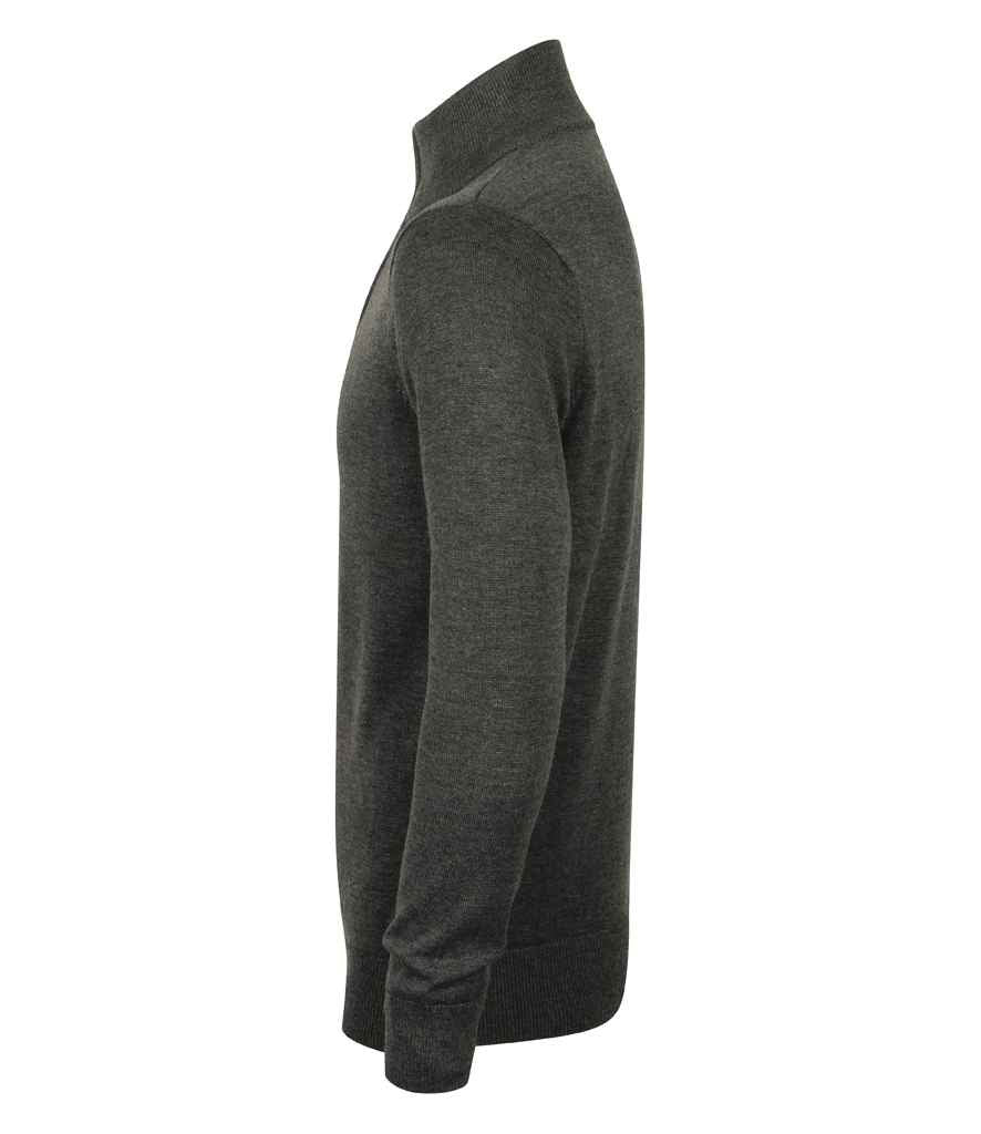 Henbury Zip Neck Sweater in by Henbury — Custom branded clothing by Print Press, featuring premium embroidery produced in our specialist print lab in the UK.