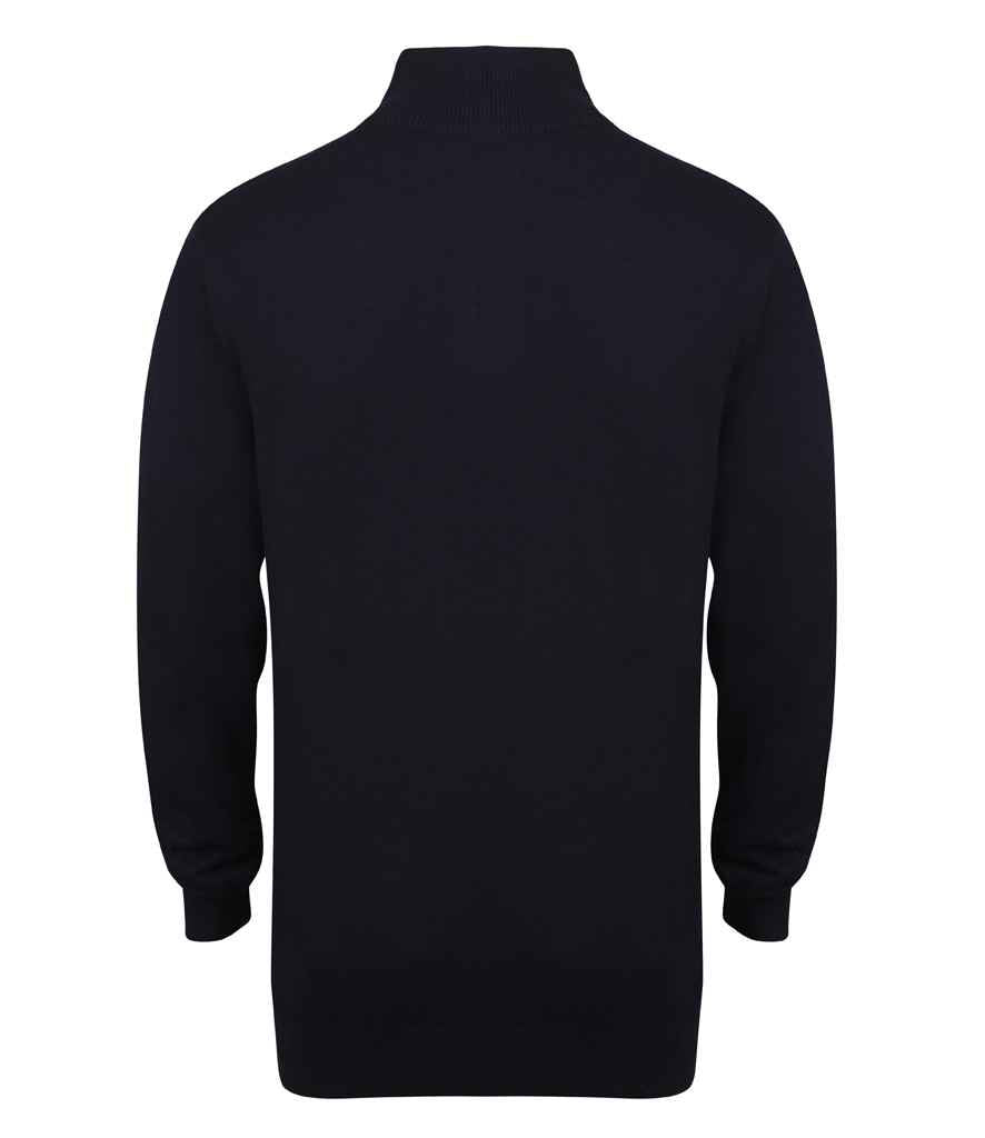 Henbury Zip Neck Sweater in by Henbury — Custom branded clothing by Print Press, featuring premium embroidery produced in our specialist print lab in the UK.