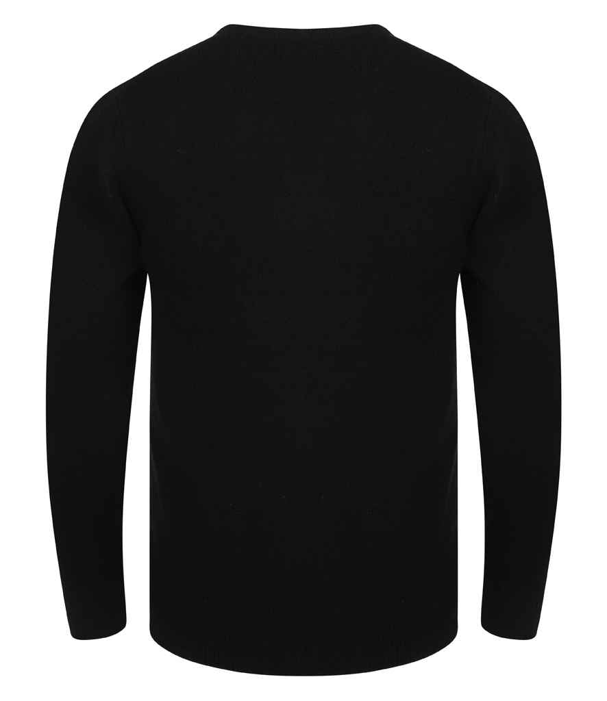Henbury Lambswool V Neck Sweater in by Henbury — Custom branded clothing by Print Press, featuring premium embroidery produced in our specialist print lab in the UK.