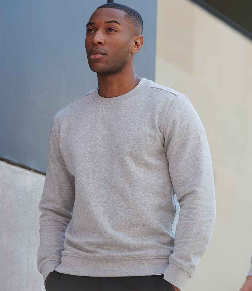 Henbury Unisex Sustainable Sweatshirt in Heather Grey by Henbury — Custom branded clothing by Print Press, featuring premium embroidery produced in our specialist print lab in the UK.