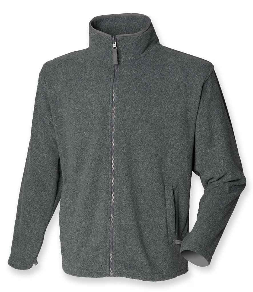 Henbury Micro Fleece Jacket in Charcoal by Henbury — Custom branded clothing by Print Press, featuring premium embroidery produced in our specialist print lab in the UK.