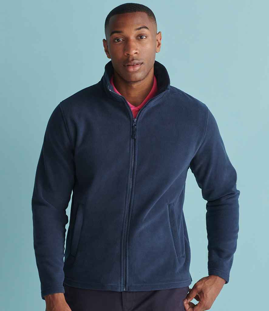Henbury Micro Fleece Jacket in Navy by Henbury — Custom branded clothing by Print Press, featuring premium embroidery produced in our specialist print lab in the UK.