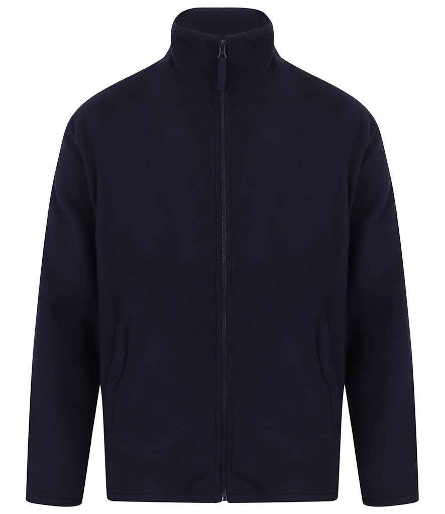 Henbury Micro Fleece Jacket in Oxford Navy by Henbury — Custom branded clothing by Print Press, featuring premium embroidery produced in our specialist print lab in the UK.