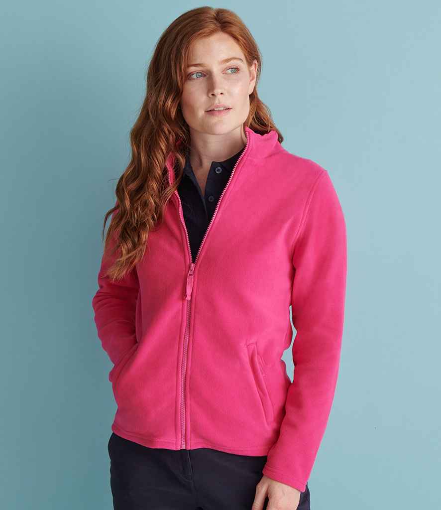 Henbury Ladies Micro Fleece Jacket in Fuchsia by Henbury — Custom branded clothing by Print Press, featuring premium embroidery produced in our specialist print lab in the UK.