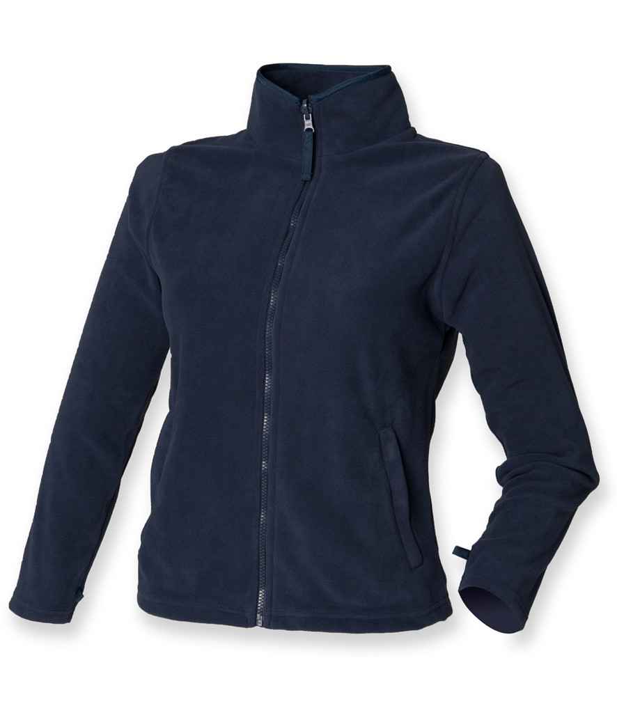 Henbury Ladies Micro Fleece Jacket in Navy by Henbury — Custom branded clothing by Print Press, featuring premium embroidery produced in our specialist print lab in the UK.