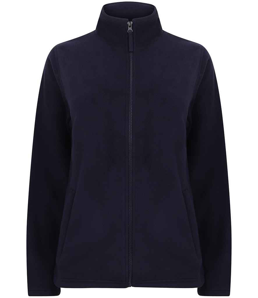 Henbury Ladies Micro Fleece Jacket in Oxford Navy by Henbury — Custom branded clothing by Print Press, featuring premium embroidery produced in our specialist print lab in the UK.