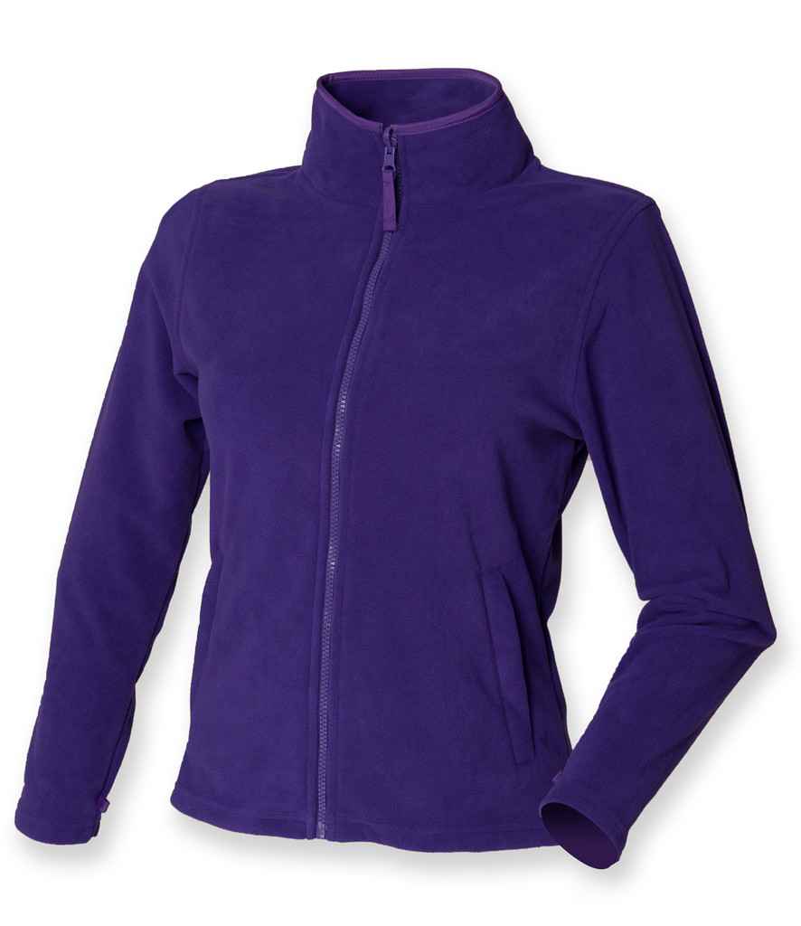 Henbury Ladies Micro Fleece Jacket in Purple by Henbury — Custom branded clothing by Print Press, featuring premium embroidery produced in our specialist print lab in the UK.