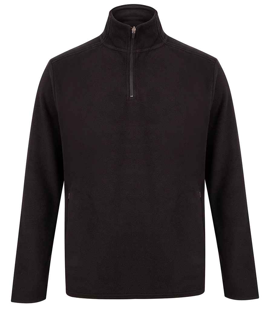 Henbury Zip Neck Micro Fleece in by Henbury — Custom branded clothing by Print Press, featuring premium embroidery produced in our specialist print lab in the UK.