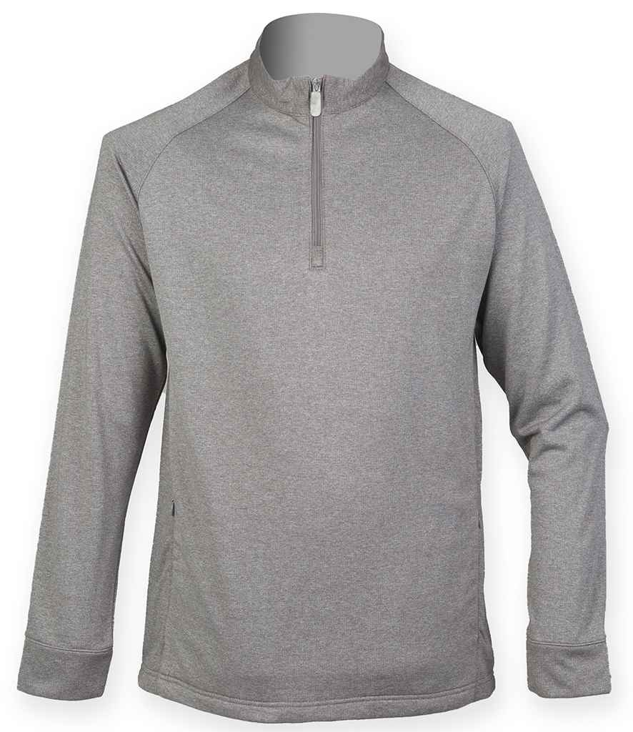Henbury Zip Neck Wicking Top in by Henbury — Custom branded clothing by Print Press, featuring premium embroidery produced in our specialist print lab in the UK.