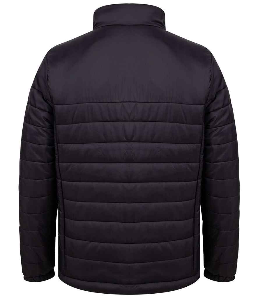 Henbury Unisex Padded Jacket in by Henbury — Custom branded clothing by Print Press, featuring premium embroidery produced in our specialist print lab in the UK.