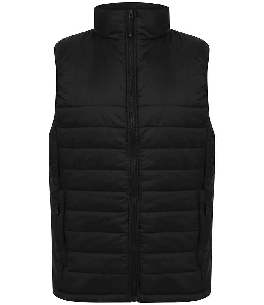 Henbury Unisex Padded Gilet in by Henbury — Custom branded clothing by Print Press, featuring premium embroidery produced in our specialist print lab in the UK.