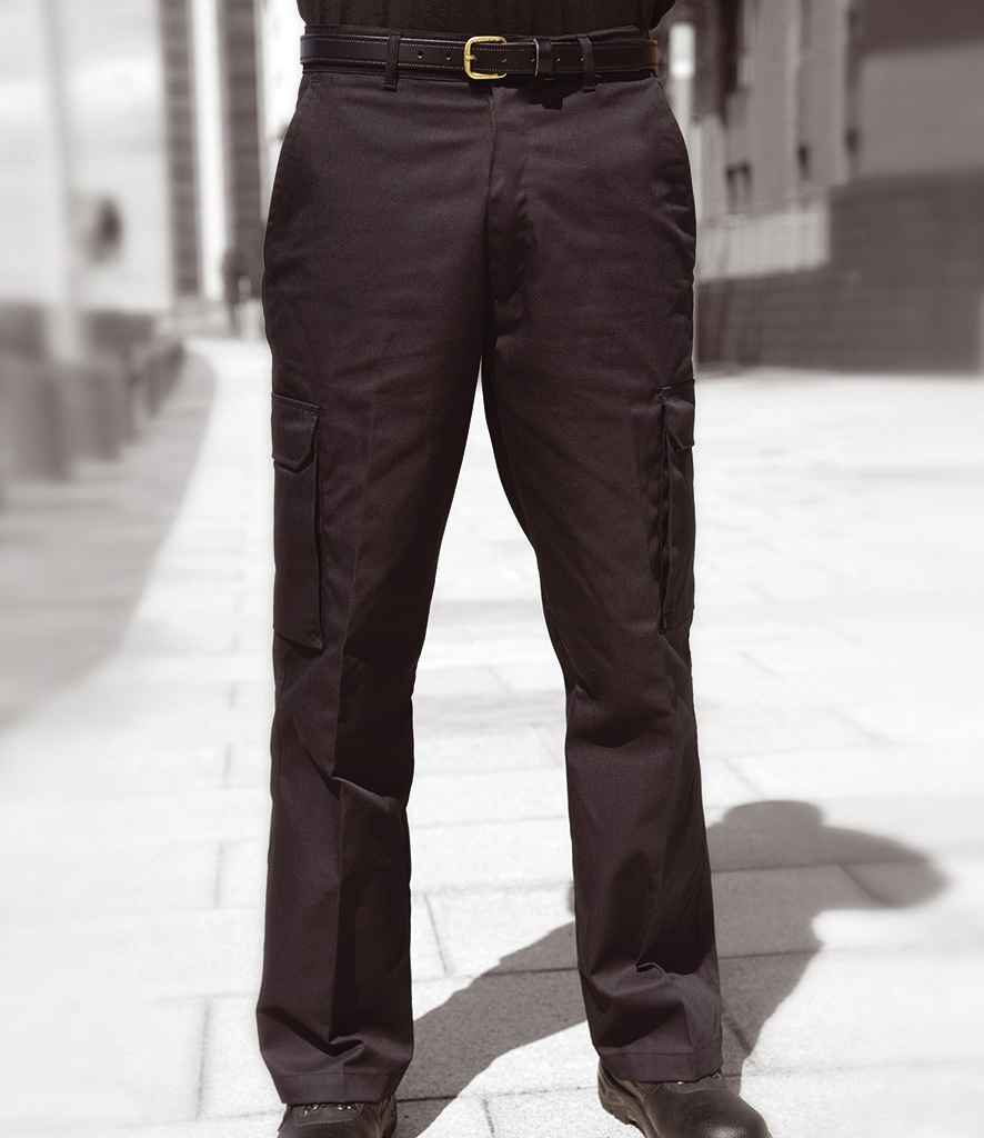 Warrior Cargo Trousers in Black by Warrior — Custom branded clothing by Print Press, featuring premium embroidery produced in our specialist print lab in the UK.