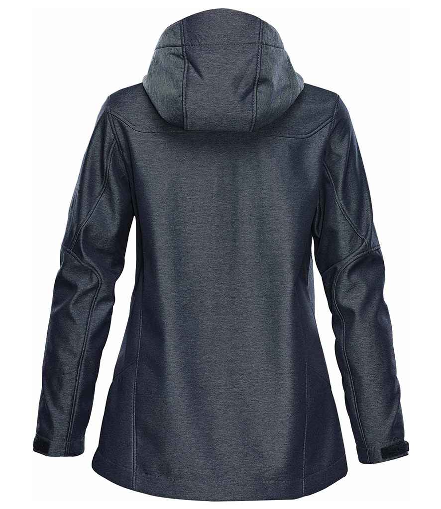 Stormtech Ladies Epsilon 2 Hooded Soft Shell Jacket in by Stormtech — Custom branded clothing by Print Press, featuring premium embroidery produced in our specialist print lab in the UK.