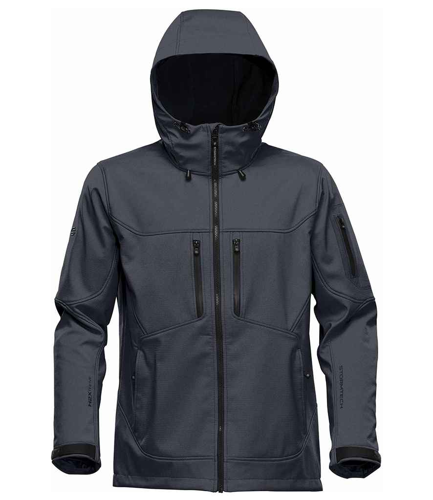 Stormtech Epsilon 2 Hooded Soft Shell Jacket in by Stormtech — Custom branded clothing by Print Press, featuring premium embroidery produced in our specialist print lab in the UK.