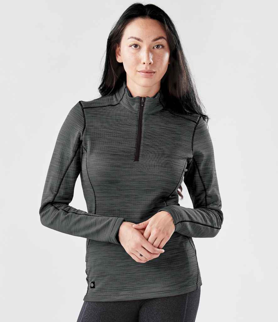 Stormtech Ladies Base Thermal Zip Neck Top in Dolphin by Stormtech — Custom branded clothing by Print Press, featuring premium embroidery produced in our specialist print lab in the UK.