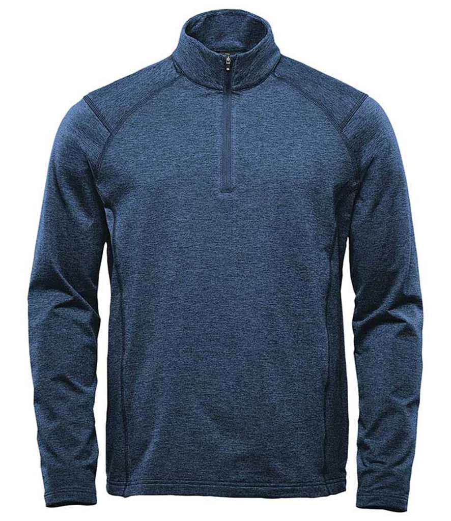 Stormtech Treeline Performance 1/4 Zip Pullover in Dark Navy Heather by Stormtech — Custom branded clothing by Print Press, featuring premium embroidery produced in our specialist print lab in the UK.